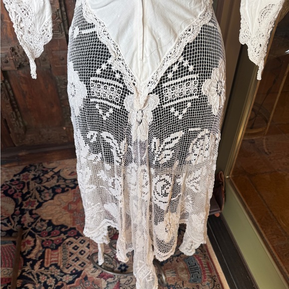 Bohemian White Lace Fringe Dress - Picture 14 of 16